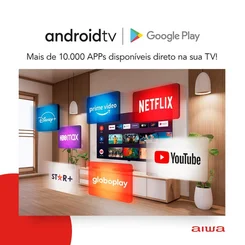 Smart TV AIWA 32" Android HD Borda Ultrafina HDR10 Dolby Áudio AWS-TV-32-BL-02-A - AP / MT