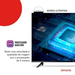 Smart TV AIWA 32" Android HD Borda Ultrafina HDR10 Dolby Áudio AWS-TV-32-BL-02-A - AP / MT