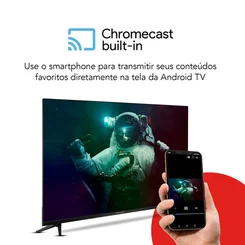 Smart TV AIWA 32" Android HD Borda Ultrafina HDR10 Dolby Áudio AWS-TV-32-BL-02-A - AP / MT
