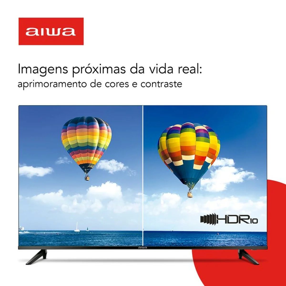 Smart TV AIWA 32" Android HD Borda Ultrafina HDR10 Dolby Áudio AWS-TV-32-BL-02-A - AP / MT