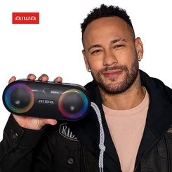 Mini Speaker AIWA AWS-SP-01 20W Bluetooth RGB IP65 Preto - AP / MT