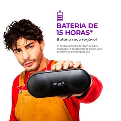 Mini Speaker AIWA AWS-SP-01 20W Bluetooth RGB IP65 Preto - AP / MT