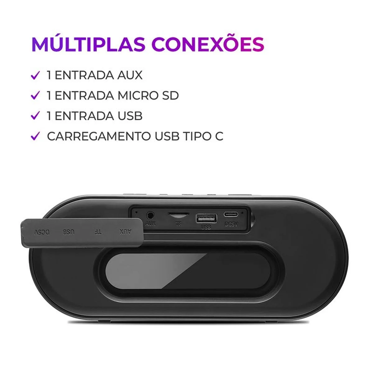 Mini Speaker AIWA AWS-SP-01 20W Bluetooth RGB IP65 Preto - AP / MT