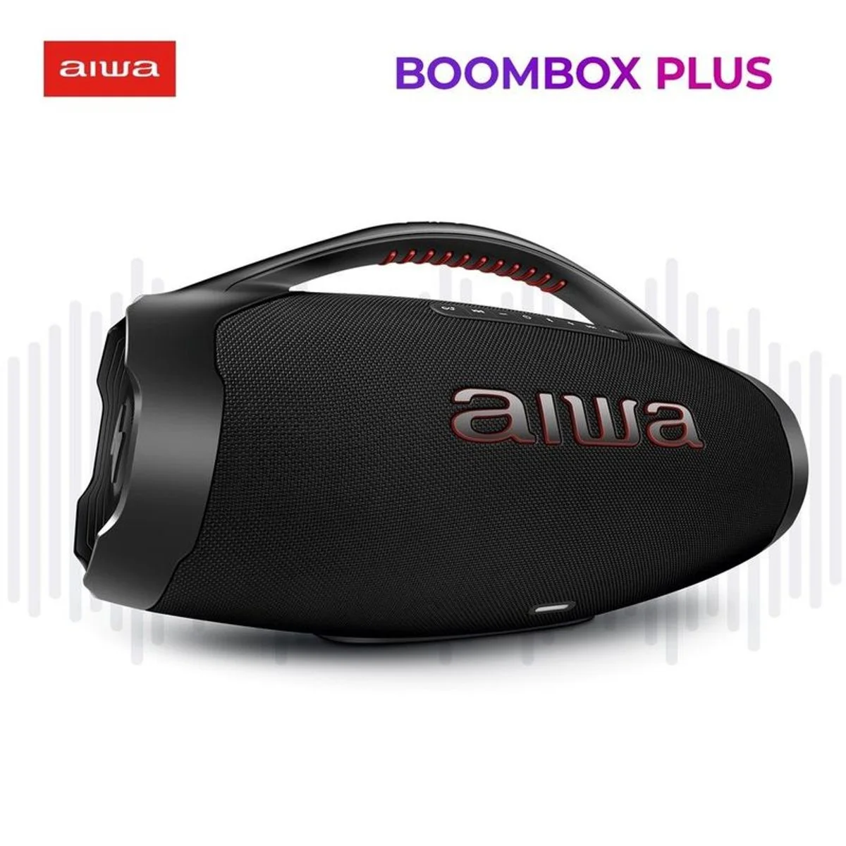 Caixa de Som Boombox Plus AIWA AWS-BBS-01-B 200W Bluetooth 5.3 Preto - AP / MT