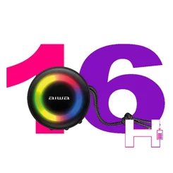 Mini Speaker Bluetooth AWS-SP-02 AIWA 10W RMS IP65 LED RGB - AP / MT
