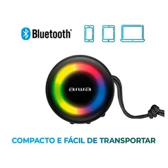 Mini Speaker Bluetooth AWS-SP-02 AIWA 10W RMS IP65 LED RGB - AP / MT