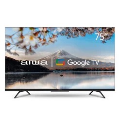 Smart TV AIWA 75 Polegadas Google TV 4K Dolby Vision Atmos AWS-TV-75-BL-01-G - AP / MT