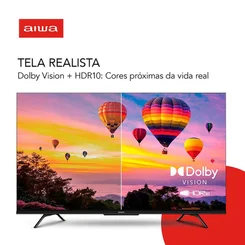 Smart TV AIWA 75 Polegadas Google TV 4K Dolby Vision Atmos AWS-TV-75-BL-01-G - AP / MT
