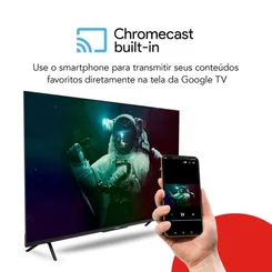Smart TV AIWA 75 Polegadas Google TV 4K Dolby Vision Atmos AWS-TV-75-BL-01-G - AP / MT