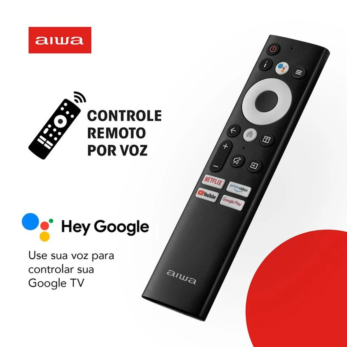 Smart TV AIWA 75 Polegadas Google TV 4K Dolby Vision Atmos AWS-TV-75-BL-01-G - AP / MT