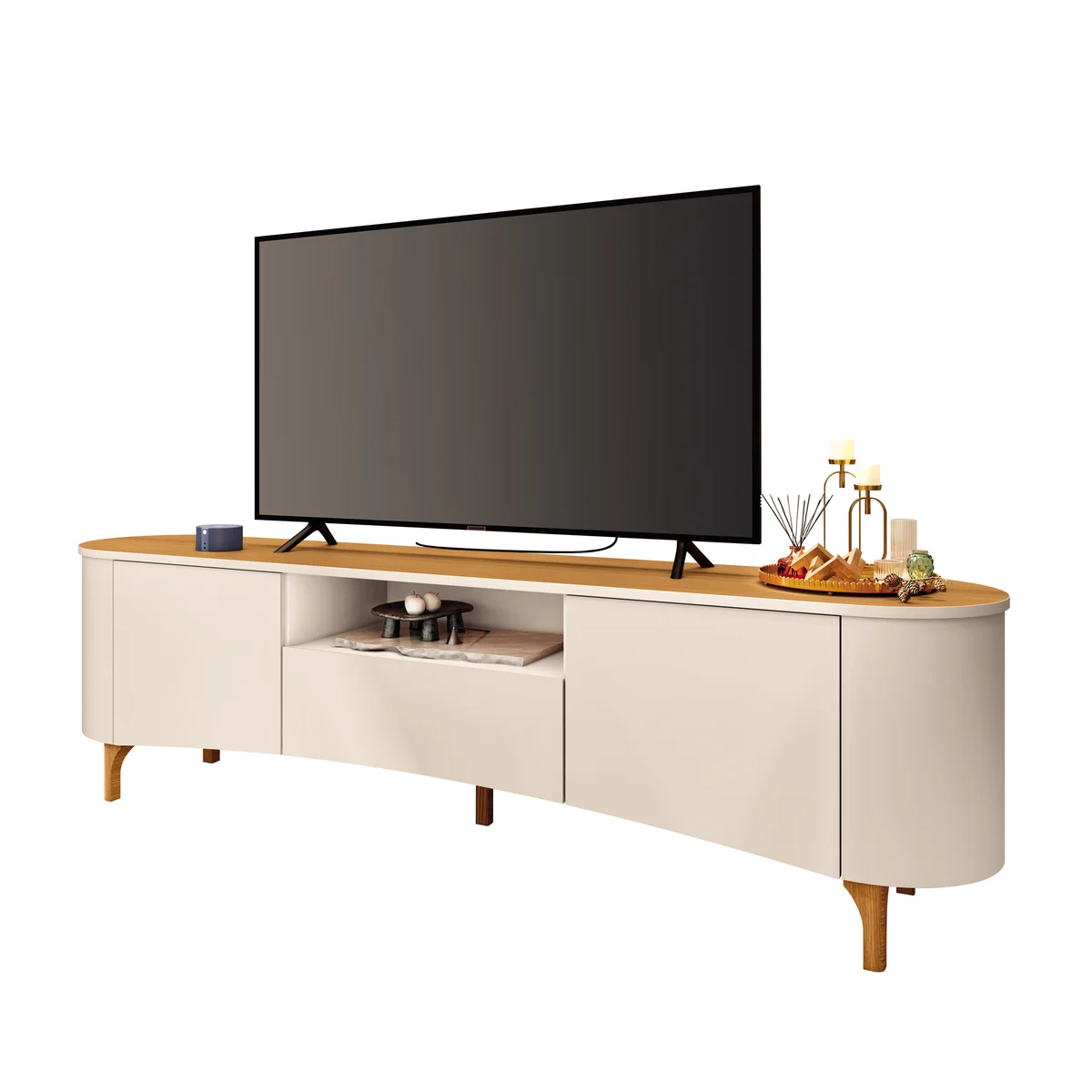 Bancada Elara 200x575x425 Off White/Cinamomo 2131 - Bortollo