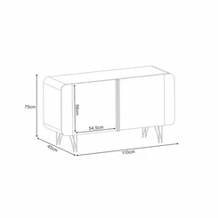 Buffet Benvenuto Off White/Cinamomo 8241 - Bortolloti