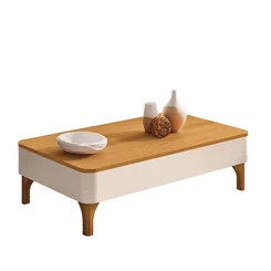 Mesa De Centro Liz Off White/Cinamomo 5440 - Bortolloti