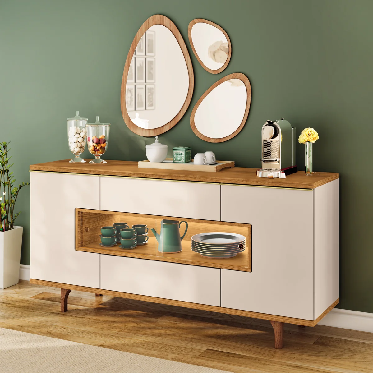 Buffet Murano Off White/Cinamomo  8230 - Bortolloti