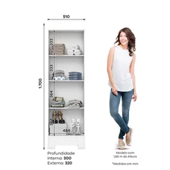Roupeiro Multiuso 2 Portas Branco B387-10 - Henn