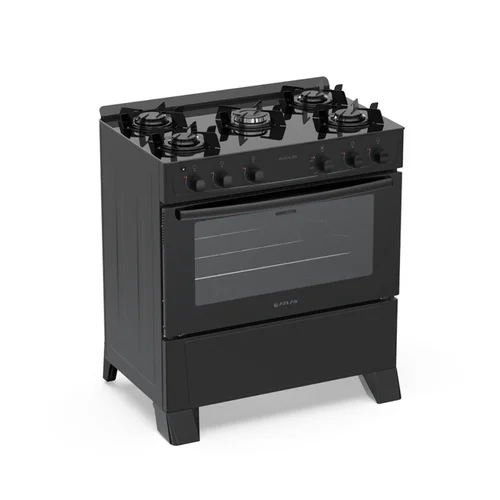 Fogão Milão Glass Gás 5 Bocas Preto 127v 300002143 - Atlas