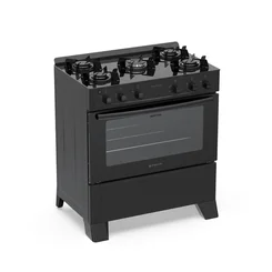 Fogão Milão Glass Gás 5 Bocas Preto 127v 300002143 - Atlas