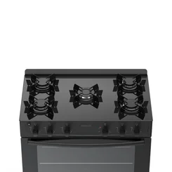 Fogão Milão Glass Gás 5 Bocas Preto 127v 300002143 - Atlas