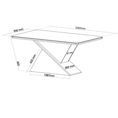 Mesa Glam Com 8 Cadeiras Topázio Mel Off White Bronze - Viero