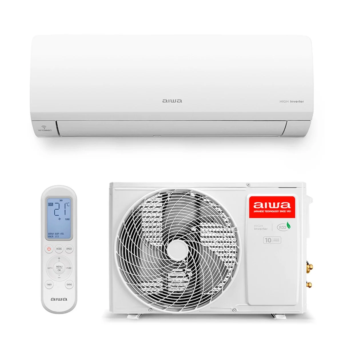 Ar Condicionado AIWA Split High Wall High Inverter 12.000 BTUs Frio AWS-AC-12F 220V - AP / MT