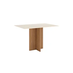 Mesa Kira Nature/Off White Com 4 Cadeiras Milla Linho SE843-507 - Henn