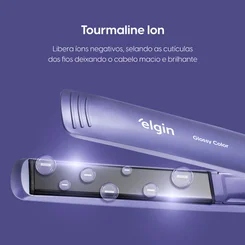 Prancha Alisadora Glossy Color Bivolt Lilas - Elgin