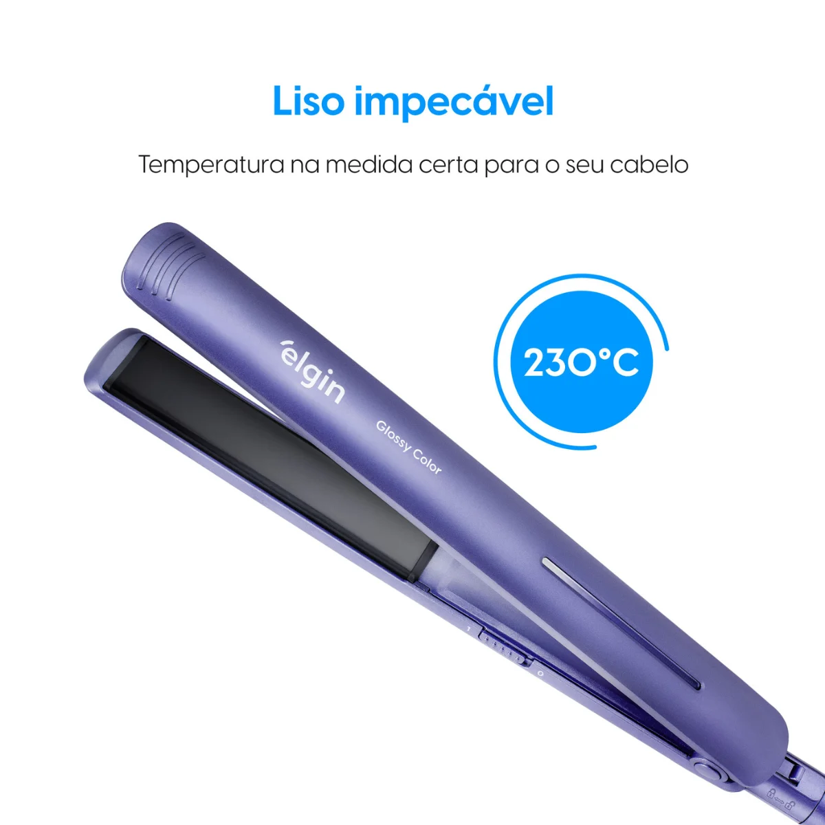 Prancha Alisadora Glossy Color Bivolt Lilas - Elgin