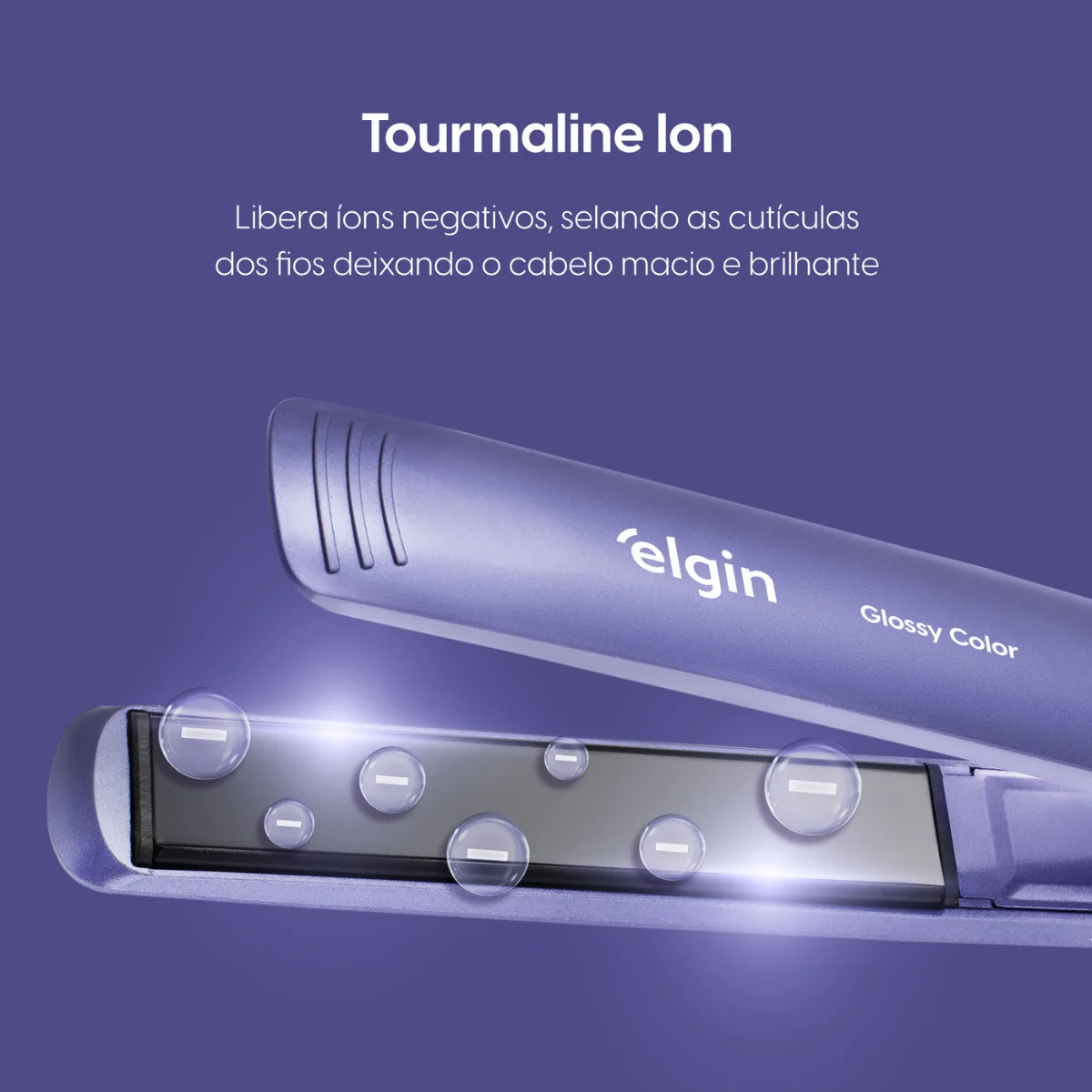 Prancha Alisadora Glossy Color Bivolt Lilas - Elgin