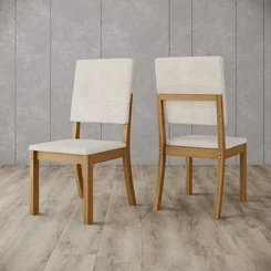 Mesa Natali Nature/Off White Com 4 Cadeiras Milla Linho SE508-507 - Henn
