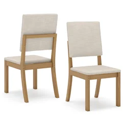 Mesa Natali Nature/Off White Com 4 Cadeiras Milla Linho SE508-507 - Henn
