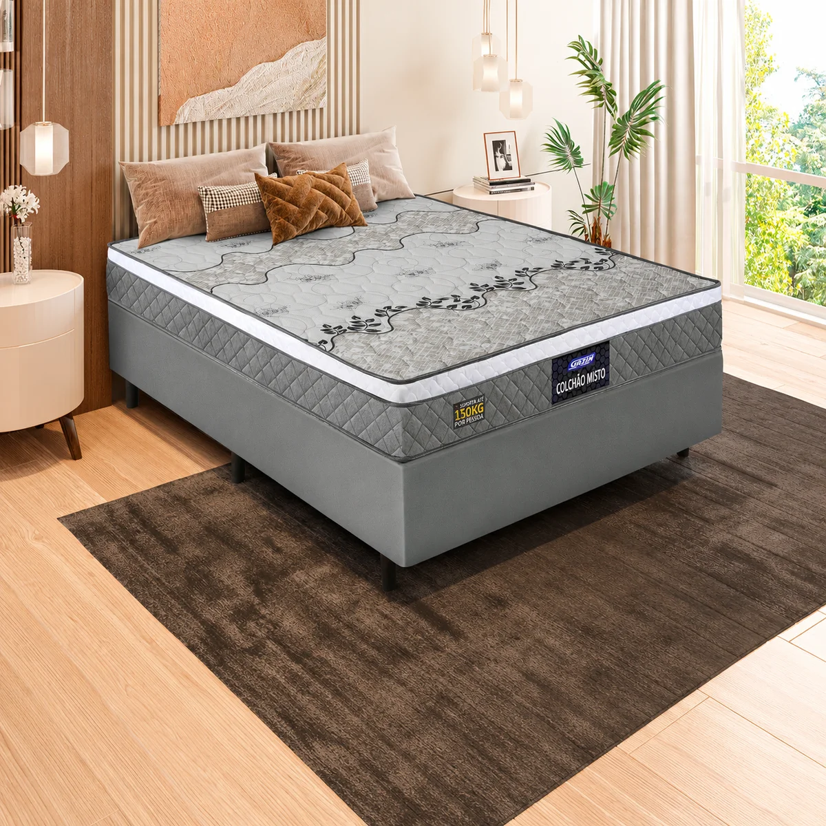Conjunto Misto Stone 060X188X138 Cinza/Branco - Gazin
