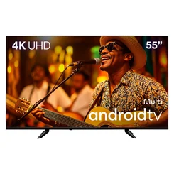 Smart TV 55" Google 4K DLED Preto TL061 - Multi