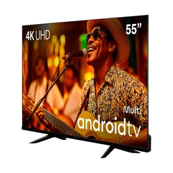 Smart TV 55" Google 4K DLED Preto TL061 - Multi