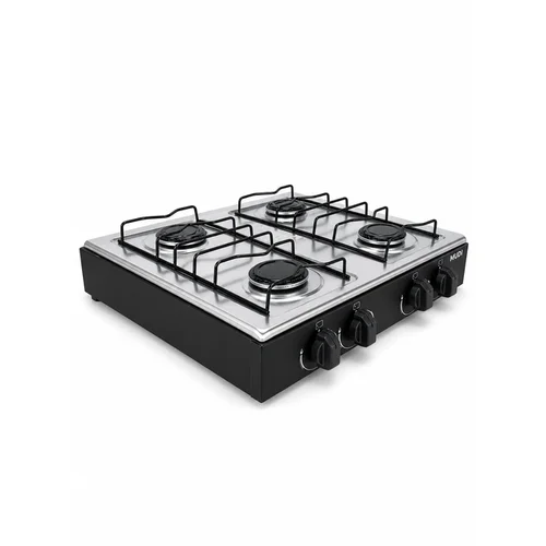 Fogão de Mesa Asiático 4 Bocas Manual 11010045 Preto - MUDI