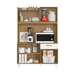 Kit Cozinha AV Berlim 6 Portas 1 Gaveta Atacama/Off White - MUDI