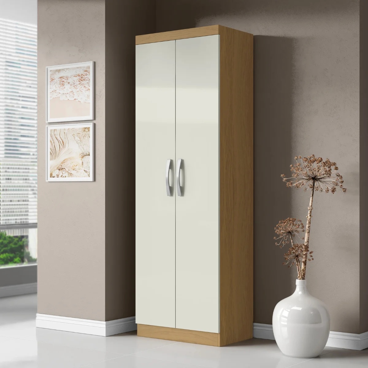 Roupeiro 2 Portas New Multiuso 2000192-910 Atacama/Off White - MUDI