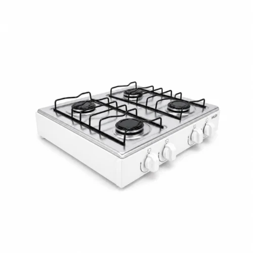 Fogão de Mesa Asiático 4 Bocas Manual 10010017 Branco - MUDI