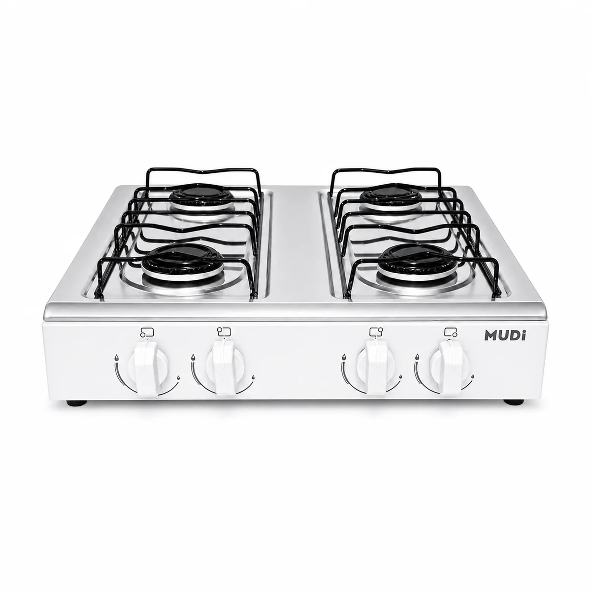 Fogão de Mesa Asiático 4 Bocas Manual 10010017 Branco - MUDI