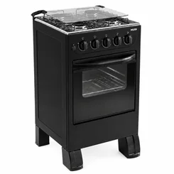 Fogão New Sirius Plus com 04 Bocas Acendimento Automático 10010106 Preto - MUDI