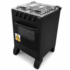 Fogão New Sirius 4 Bocas Acendimento Manual 10010104 Preto - MUDI