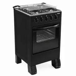 Fogão New Sirius 4 Bocas Acendimento Manual 10010104 Preto - MUDI