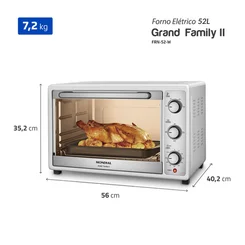 Forno Elétrico FRN 52W 127V 5563-01 Branco - Mondial