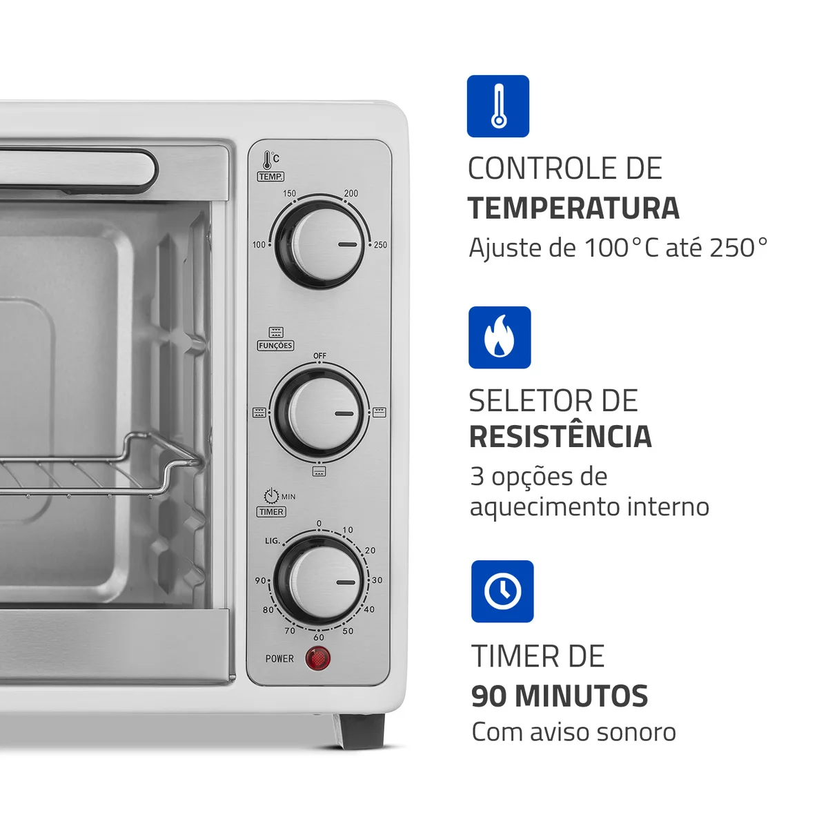 Forno Elétrico FRN 52W 127V 5563-01 Branco - Mondial