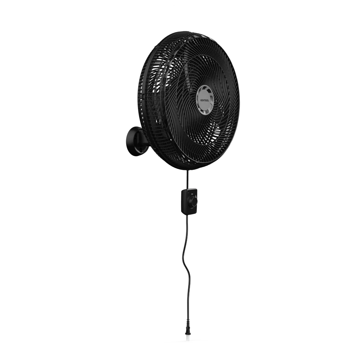 Ventilador De Parede New 3 Pás 50 CM 127V Preto Premium - Ventisol