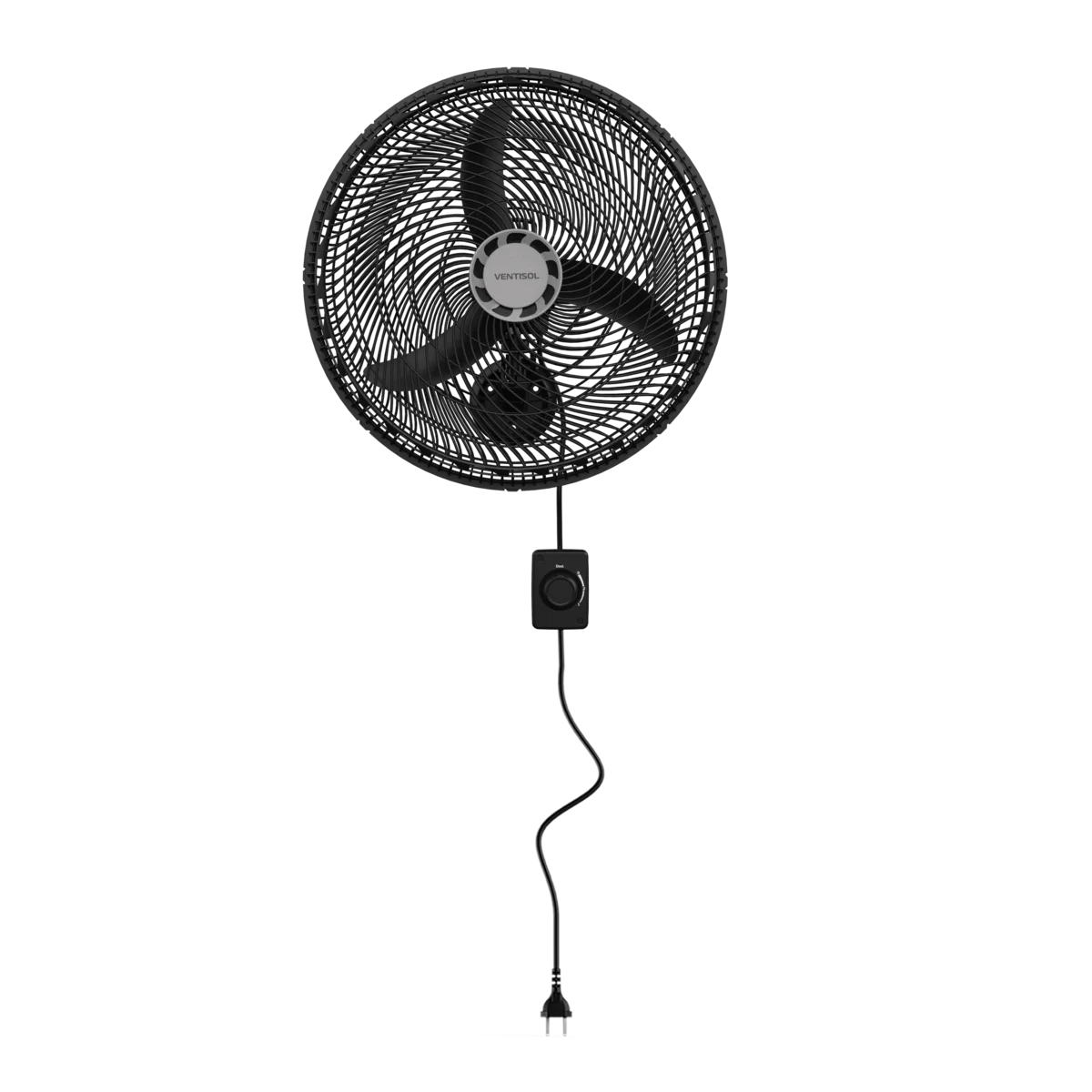 Ventilador De Parede New 3 Pás 50 CM 127V Preto Premium - Ventisol