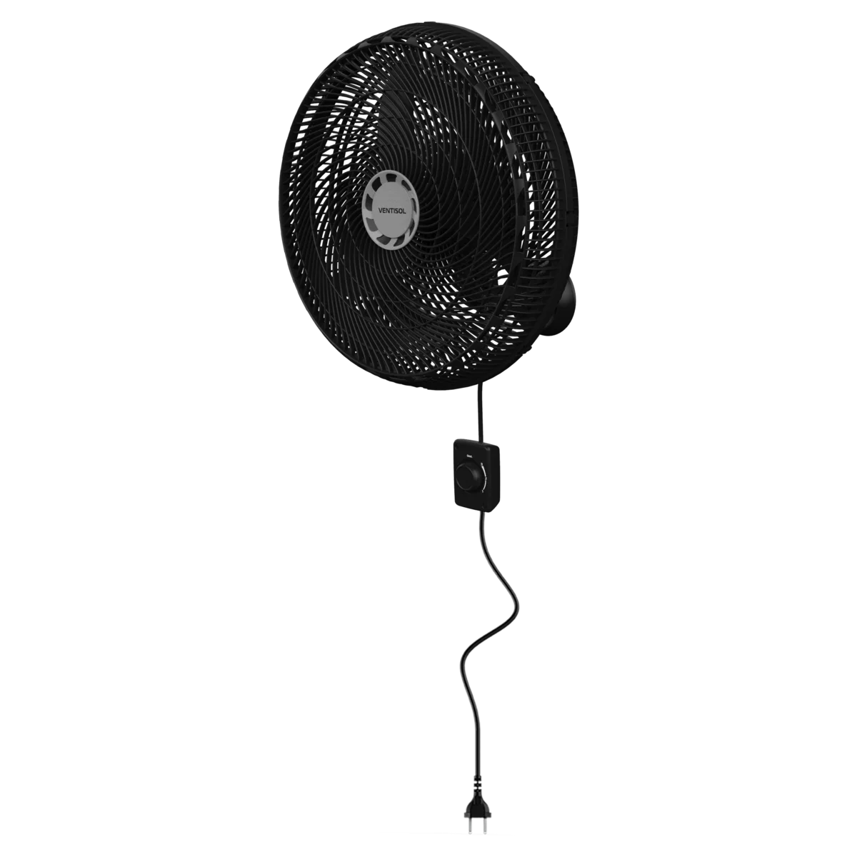 Ventilador De Parede New 3 Pás 50 CM 127V Preto Premium - Ventisol
