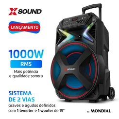Caixa Amplificadora CM 1000-N Bivolt 7045-01 Preta - Mondial