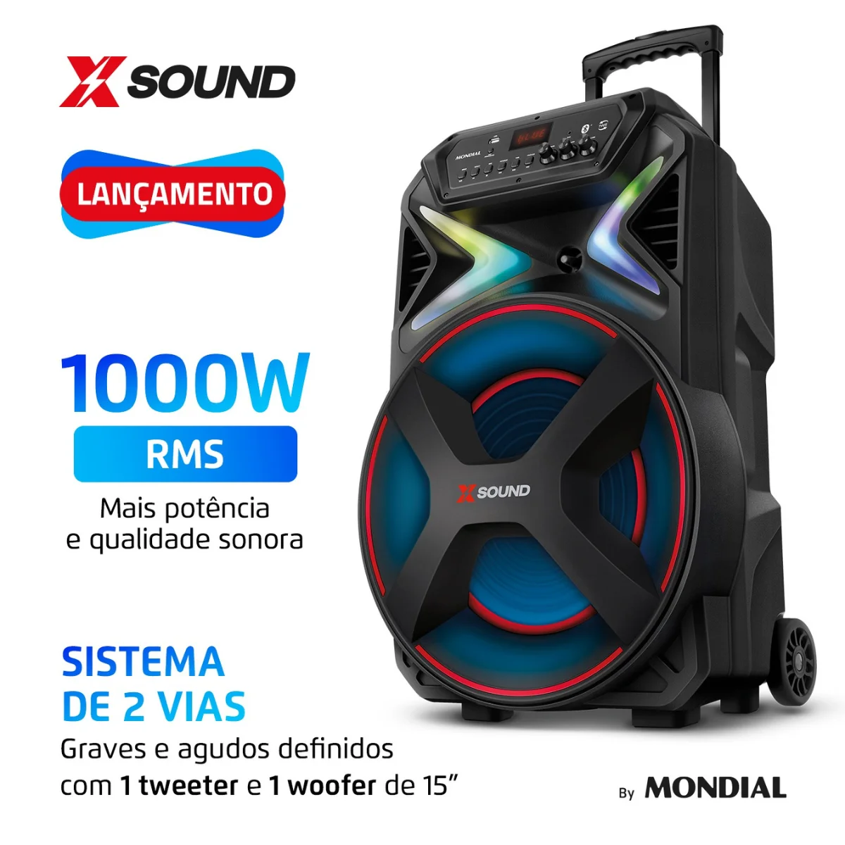 Caixa Amplificadora CM 1000-N Bivolt 7045-01 Preta - Mondial