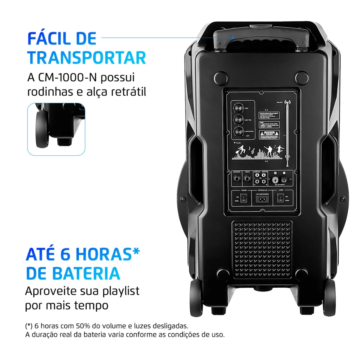 Caixa Amplificadora CM 1000-N Bivolt 7045-01 Preta - Mondial