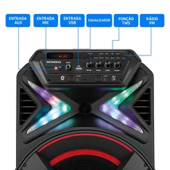 Caixa Amplificadora CM 500-N Bivolt 7043-01 Preta - Mondial